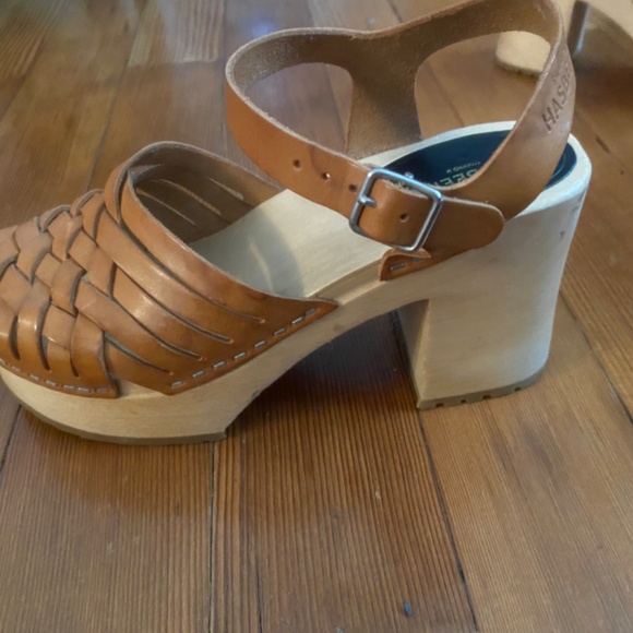 Swedish Hasbeens Gullan Natural, Tan leather, Size 38 - Picture 2 of 7
